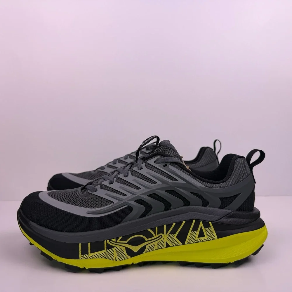 Hoka One One Stinson 8 Trail Running Shoes Men's Size 10D Gray/Black Sample